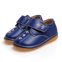 Marinha Bebê Sapatos ásperos Calçado de couro genuíno